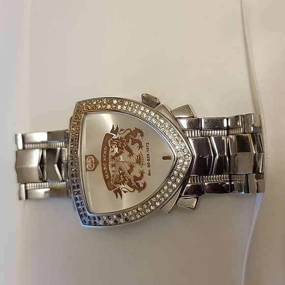 Marc Ecko Triangle Crest Stainless Steel Watch - Picture 3 of 13